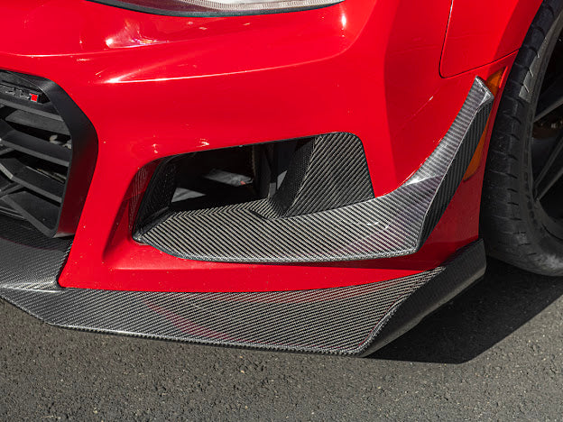 2017-UP CAMARO ZL1 1LE FRONT AIR DUCT BEZELS & CANARDS DIVE PLANES